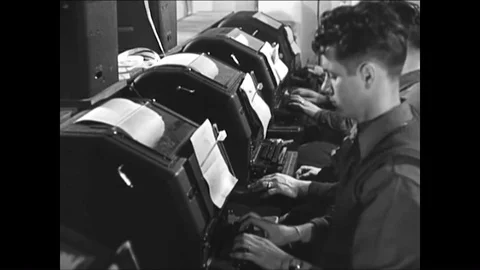 The field order to dispatch the bombers is sent out. Stock Footage 89628993
