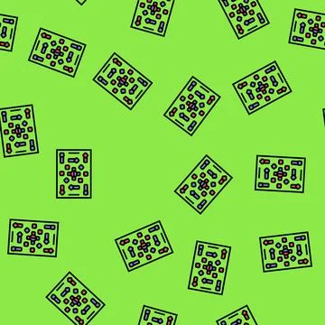 Field paintball game vector seamless pattern Stock Illustration