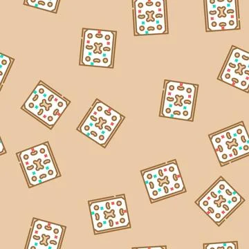 Field paintball game vector seamless pattern Stock Illustration