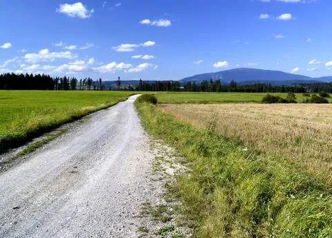 Field pathway Stock Photos