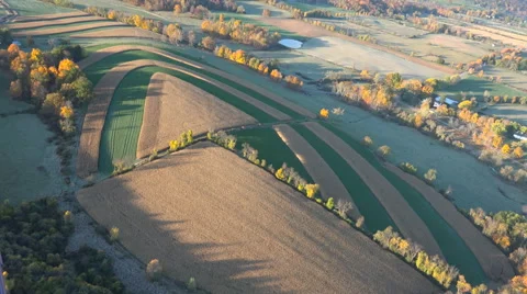 Field Patterns Hudson Valley 4K Aerials 스톡 동영상 43858246