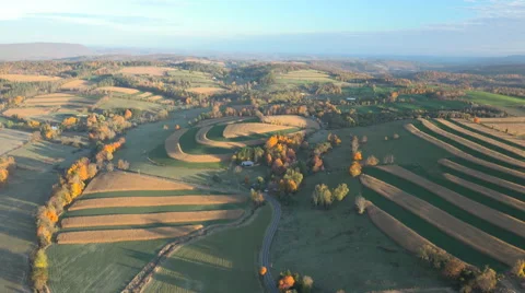 Field patterns, Hudson Valley 4K Aerials 스톡 동영상 43858324