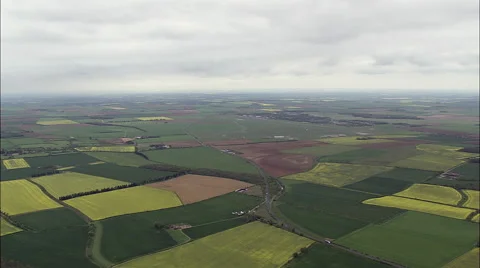 Field Patterns On Way To Cranwell Stock-Footage 65260576
