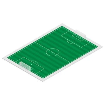 Field of play soccer isometric, vector illustration. Stock Illustration