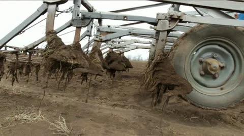 Field Plowing. Three Frames. Slow Motion. Stock-Footage 22293296