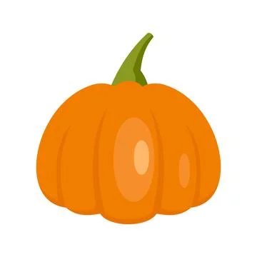 Field pumpkin icon flat isolated Stock Illustration