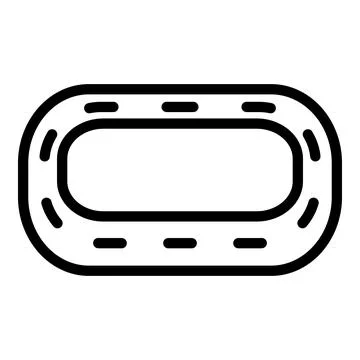 Field racetrack icon outline vector. Start finish 스톡 일러스트