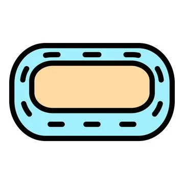 Field racetrack icon vector flat Stock Illustration