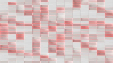 Field Of Rectangles Loop 1 Red x White Stock Footage 144274102