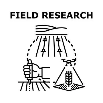 Field research analyzing crop data with technology イラスト素材