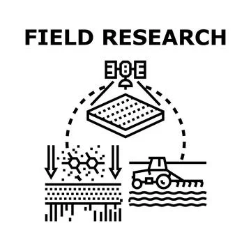 Field research concept for agri tech innovation Ilustração Stock