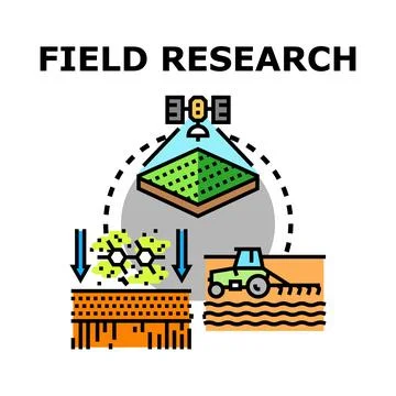 Field research concept for agri tech innovation Stock Illustration