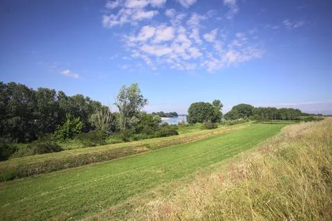 Field by the riverside 写真素材