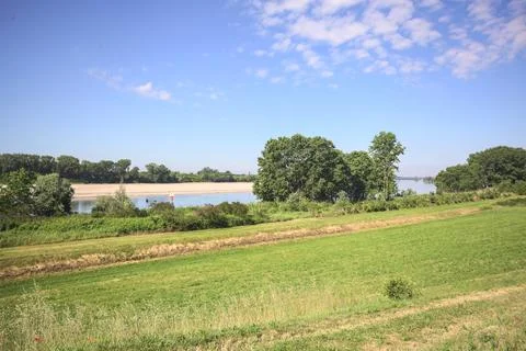 Field by the riverside 写真素材
