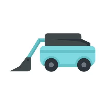 Field robot icon flat isolated Illustrazione stock