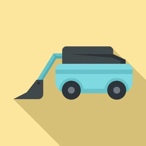 Field robot icon, flat style Stock Illustration