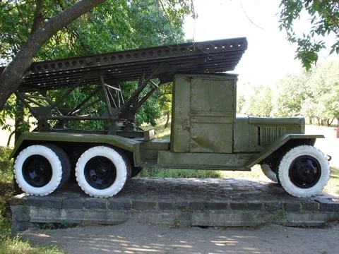 Field rocket artillery system BM-13 "Katyusha" Foto stock