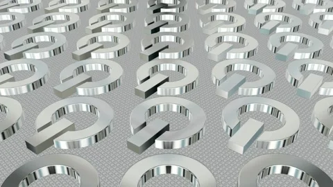 Field of Rotating White Figures, Background, Reflection, Exclusive, 3D Render Stock Footage 268707530