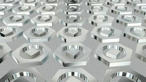 Field of Rotating White Figures, Background, Reflection, 3D Render, Exclusive Stock Footage 268707533