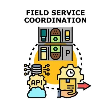 Field service coordination planning and management system Stock Illustration