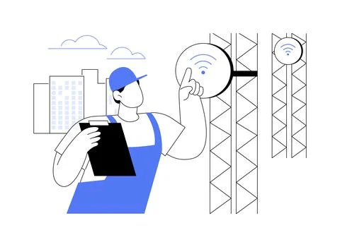 Field service isolated cartoon vector illustrations. Stock Illustration