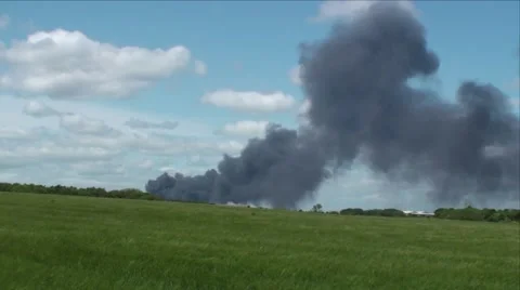 Field Smoke Plume Stock Footage 48222607