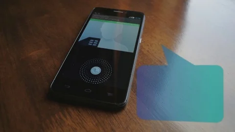 Field for SMS or MMS in movement from smartphone on screen Stock Footage 70184152