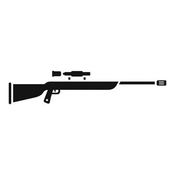 Field sniper icon simple vector. Rifle gun Stock Illustration