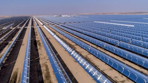 A field of solar energy Stock Footage 120612893