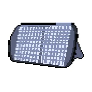 Field solar panel pixel art vector illustration Stock Illustration