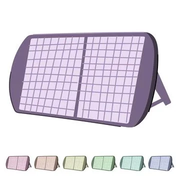 Field solar panel vector cartoon graphic Stock Illustration