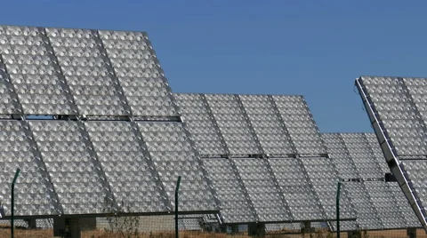 Field of Solar Panels Stock Footage 41378059