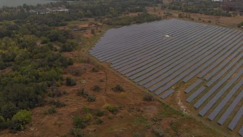 Field of solar panels Stock Footage 107345968