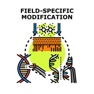 Field specific modification and genetic engineering concept Stock Illustration