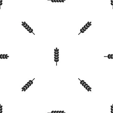 Field spike pattern seamless black Stock Illustration