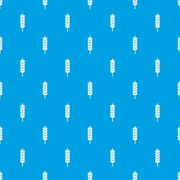 Field spike pattern seamless blue Stock Illustration
