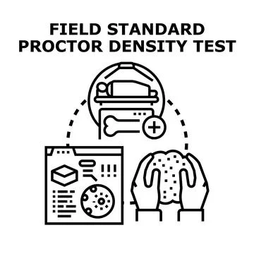 Field standard proctor density test concept illustration Stockillustratie
