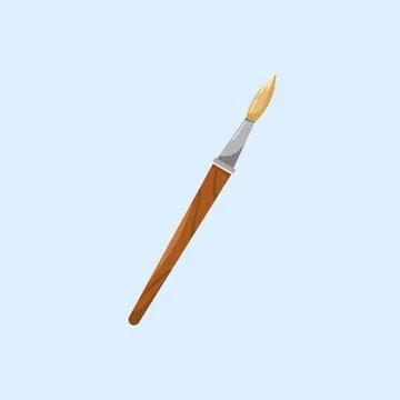 Field stroke paint brush icons, artist items in drawing in flat style Stock Illustration