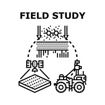 Field study concept analyzing innovative cultivation technology Stock Illustration
