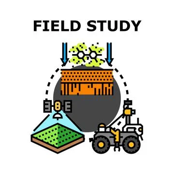 Field study concept analyzing innovative cultivation technology Stock Illustration