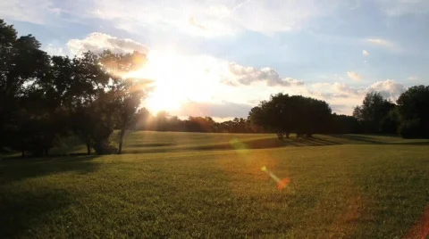 Field Sunset 4 Stock Footage 760919