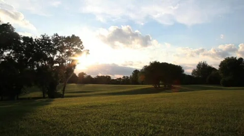 Field Sunset 8 (TL) Stock Footage 760880