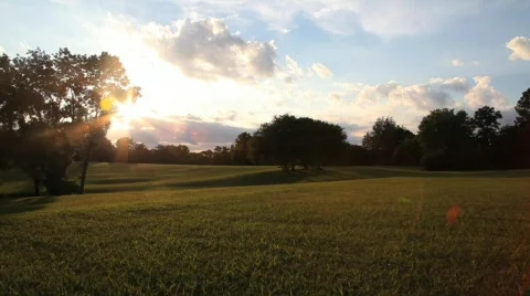 Field Sunset 9 (TL) Stock Footage 760873