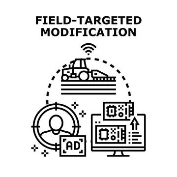 Field targeted modification concept vector illustration Stockillustratie