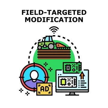 Field targeted modification concept vector illustration Stock-Illustration