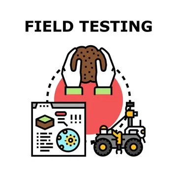 Field testing natural environment analyzing scientific data 库存插图