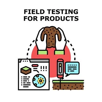 Field testing new products using soil analysis Stock Illustration
