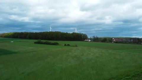 On the Field before a thunderstorm Stock Footage 154515003