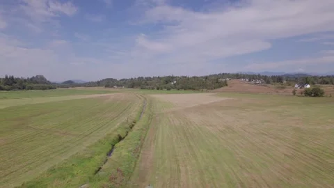Field with Tractor parked in it Stock Footage 251769503
