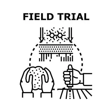 Field trial concept developing agriculture planting experiment 库存插图